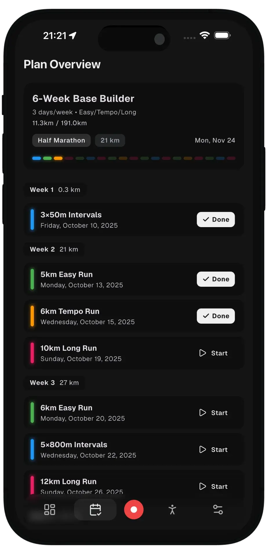 Dark mode interface